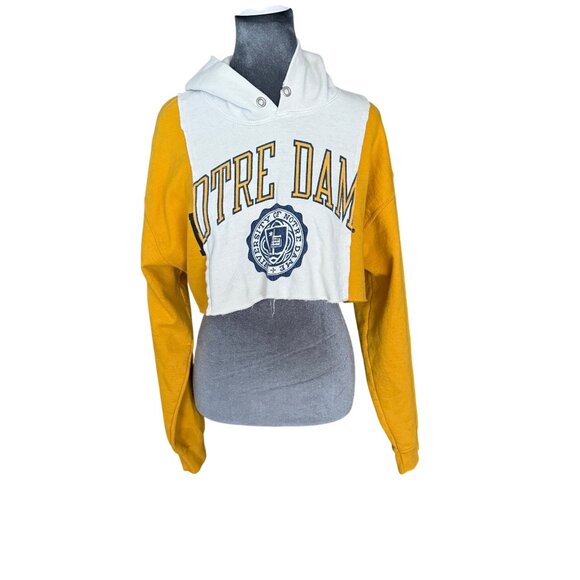Furst Of A Kind Tops - Furst Of A Kind Notre Dame Cropped Hoodie Sweatshirt